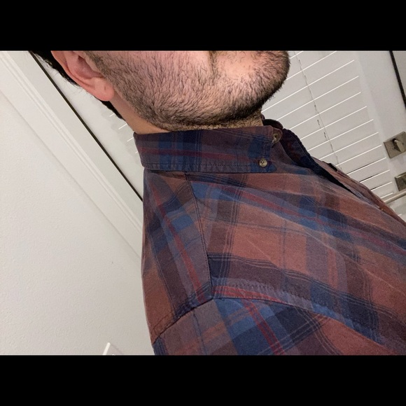 Topman Red Tartan Check Button Up Shirt - Picture 3 of 6